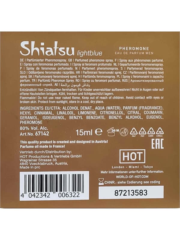Shiatsu: Pheromon, Eau De Parfum Men Lightblue, 15 ml