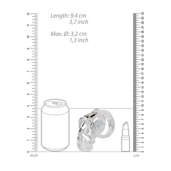 MANCAGE #25 CHASTITY 9cm - CLEAR COCK CAGE