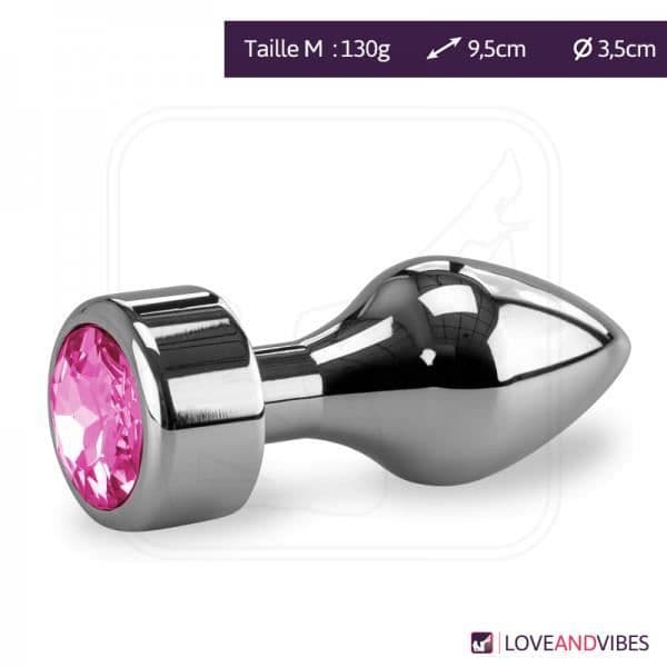 Anal Jewel Rosebud Missile Medium-Pink Quartz