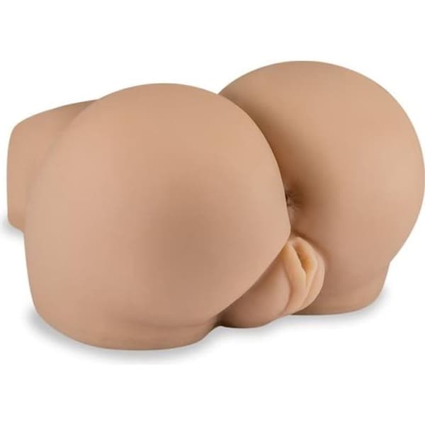 Butt masturbator - LOVE & VIBES - Small Realistic Ass 4 KGS - 2 öppningar - TPR Soft Touch - 24 cm