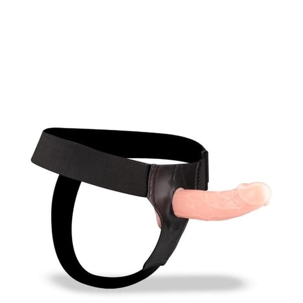 Sexleksak - LOVE &amp; VIBES - Hollow Strap-on Dildo - Svart silikon - Stor - Rak