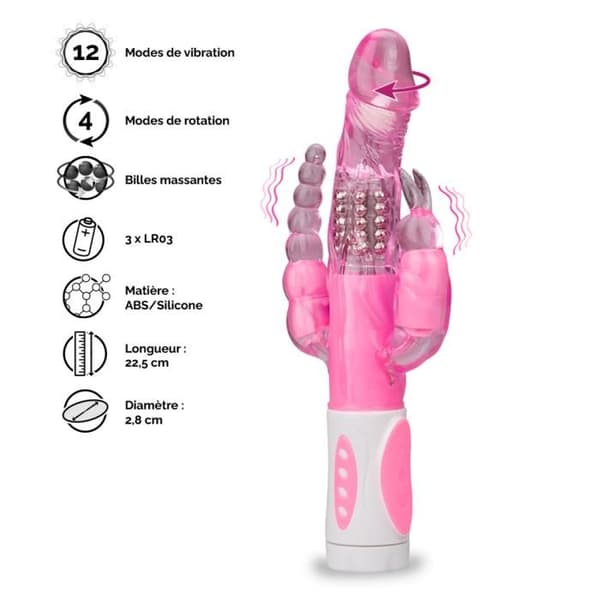 Trippelpenetrerande roterande kaninvibrator