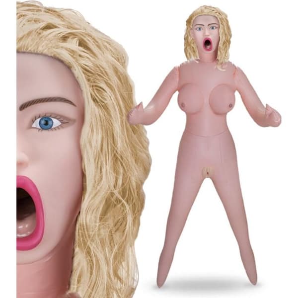 Sexig blonder vibratorisk sugdocka Lisa