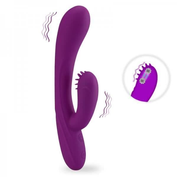 Vibrator - LOVE AND VIBES - G-Point Rabbit Vibrator - 30 hastigheter - Silikon - Lila