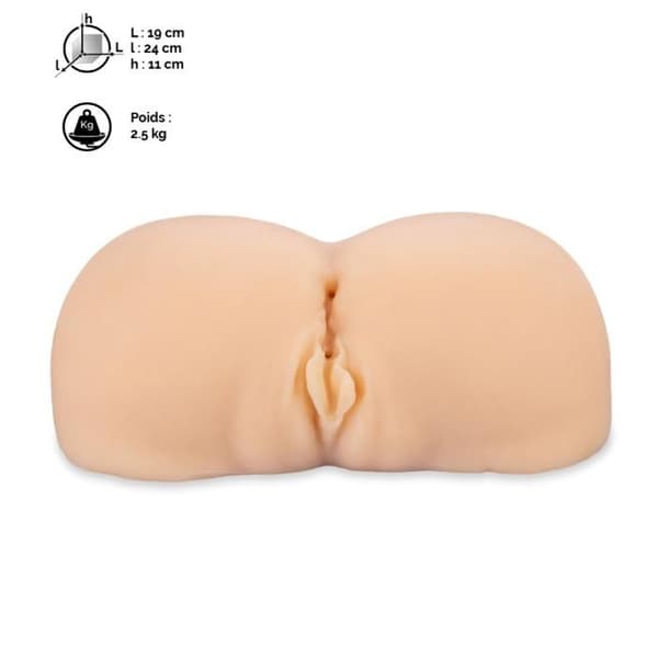 Sexleksak - LOVE AND VIBES - Realistiska rundade skinkor - Dubbel penetration - TPR - 2,5 KGS