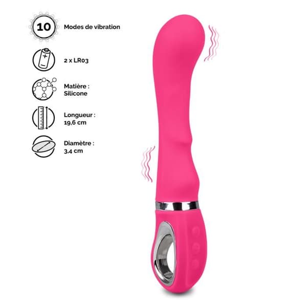 G-punktsvibrator 10 lägen 8 krafter Rosa
