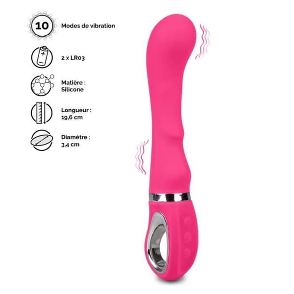 G-punktsvibrator 10 lägen 8 krafter Rosa