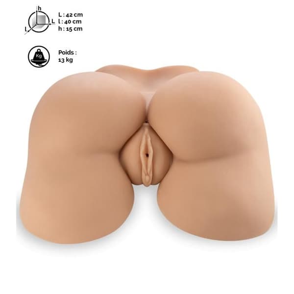 Sextoy - KÄRLEK & VIBRATIONS - Silikon Rumpa 13 Kgs - Realistisk Vagina och Anus - icke engångsanvändning - Optimal hygien