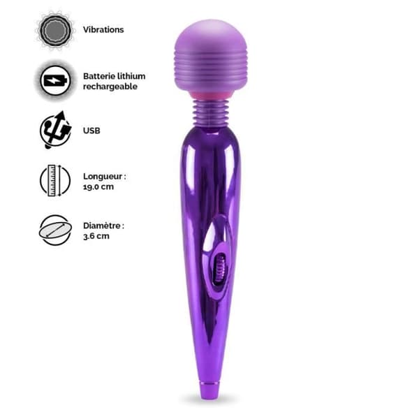 Lila Fantasy Wand USB Vibrator Lila