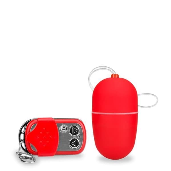 Fjärrstyrt vibrerande ägg Röd - Märke - Modell - 10 vibrationslägen - Silikon - Vuxen