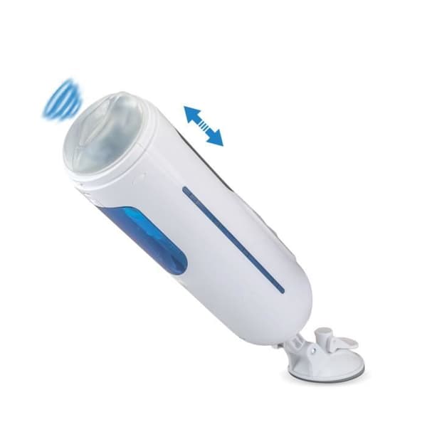 Automatisk masturbator - KÄRLEK OCH VIBRAR - X-Tra Puncher - 10 lägen - Roterbar sugkopp - Längd 14cm