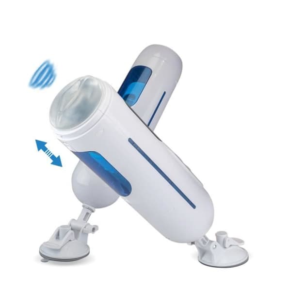Automatisk masturbator - KÄRLEK OCH VIBRAR - X-Tra Puncher - 10 lägen - Roterbar sugkopp - Längd 14cm