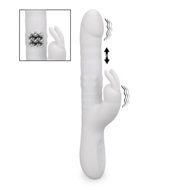 Miracle White Automatisk fram och tillbaka kaninvibrator