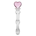 Miniatyrbild 3 av 4: Pretty Heart Crystal Glass Dildo - Sexleksak - Glas - Rosa - Vagina - Anal - Medium
