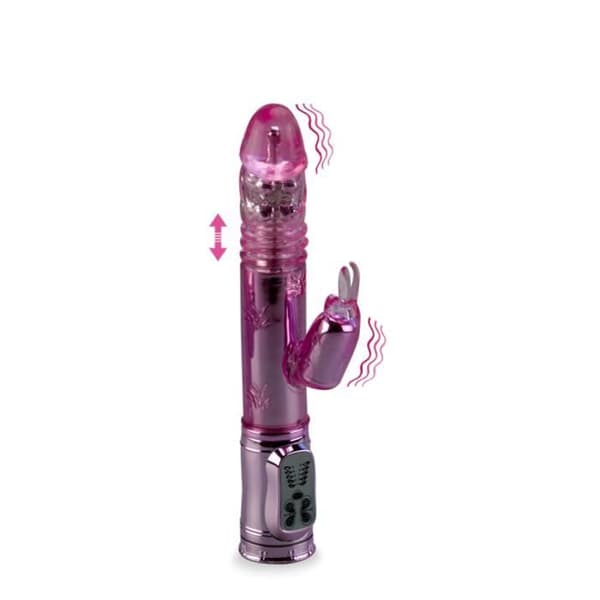 Rabbit Vibrator - LOVE AND VIBES - XXL - 5 vibrationshastigheter - USB Uppladdningsbar - Färg Lila