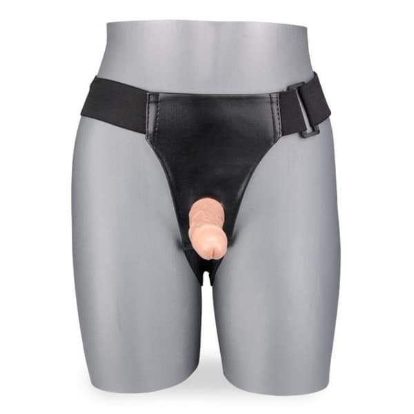 Dubbel strap-on dildo - Zane - Dubbel penetration - Vit - Medium