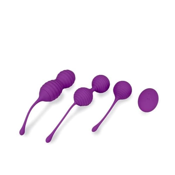 Sweetheart Vibrating Geisha Ball Trio - Eroballs Violet Collection