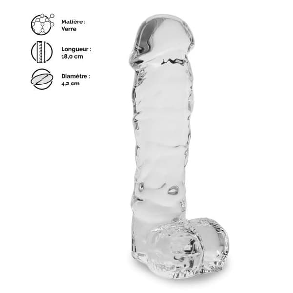 Leo Crystal Realistic Glass Dildo