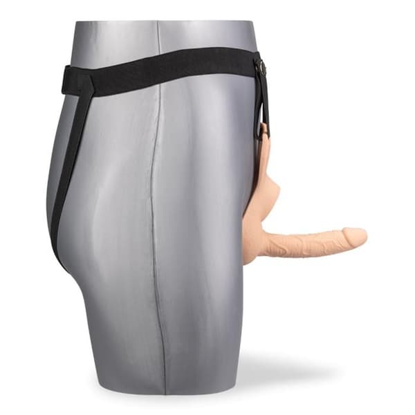 Sexleksak - Ej specificerad - Dubbel penetration sele strap-on dildo - Silikon - Svart - Medium