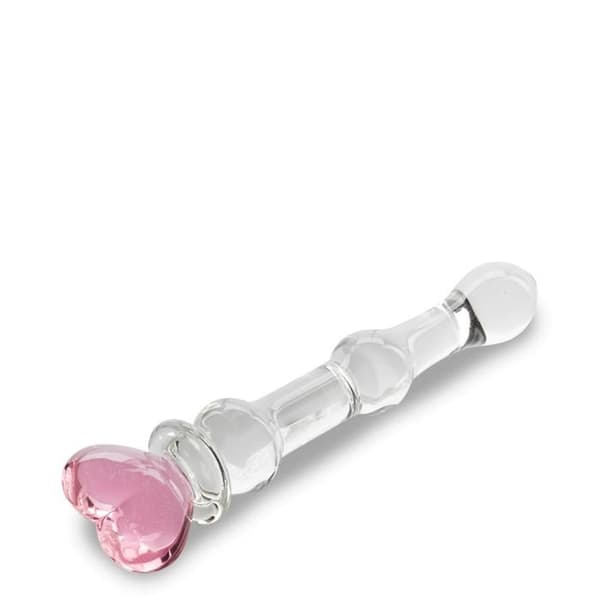 Pretty Heart Glass Dildo