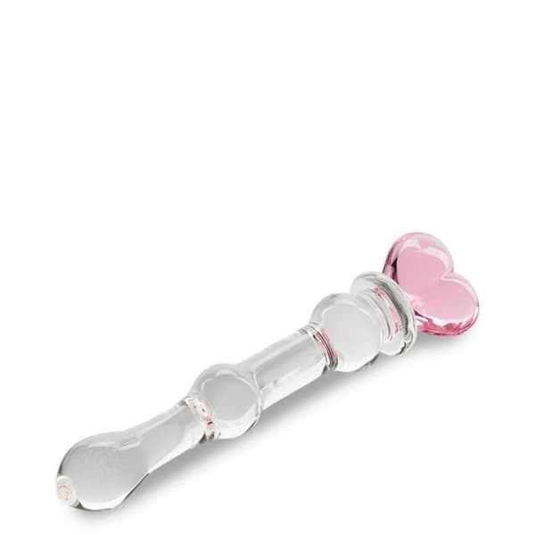 Pretty Heart Glass Dildo