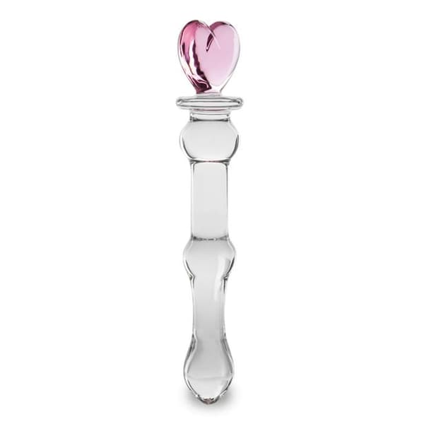 Pretty Heart Glass Dildo