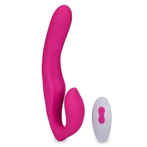 GirlBoss Pink Fjärrkontroll Strapless Strap-on Dildo