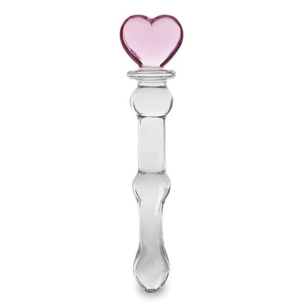 Pretty Heart Glass Dildo - LOVE AND VIBES Crystal Collection