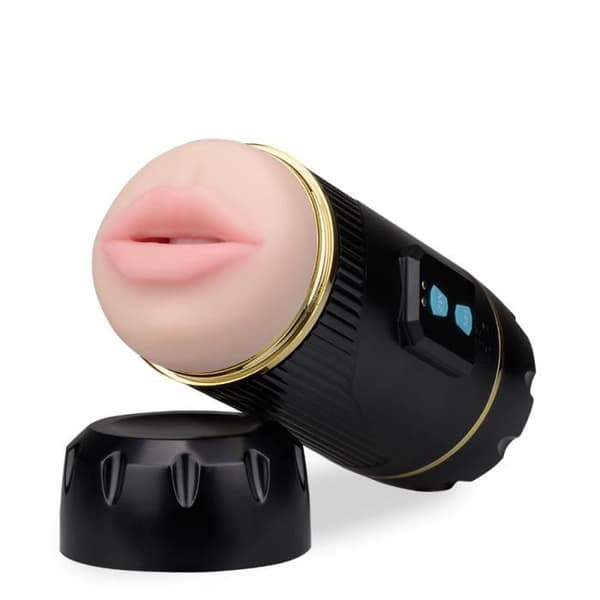 Manlig masturbator för män vibrerande konstgjord vagina och mun Wild - LOVE AND VIBES Collection Black