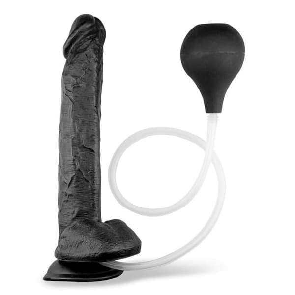 Jätte ejakulerande dildo med sugkopp Svart