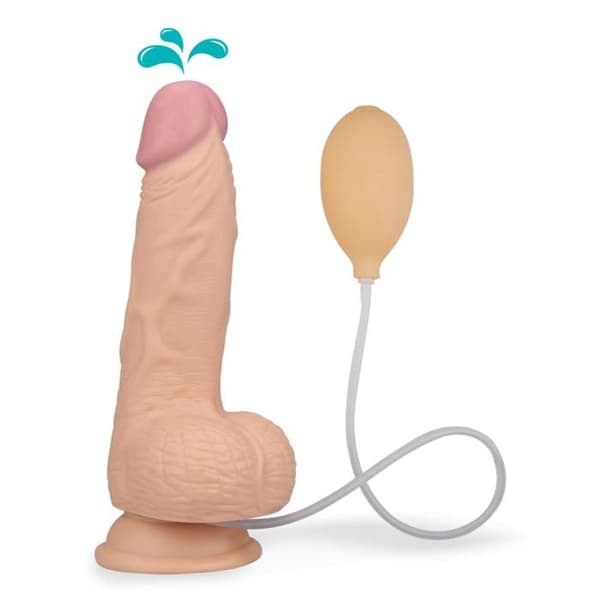Realistisk Dildo Böjd Ejakulator Med Sugkopp