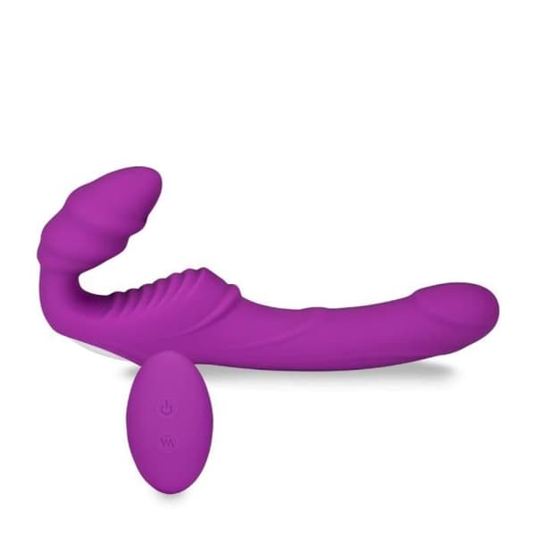 Nana fjärrstyrd strap-on dildo utan sele - LOVE AND VIBES Purple Collection