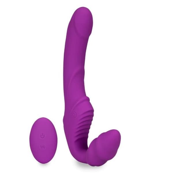 Nana fjärrstyrd strap-on dildo utan sele - LOVE AND VIBES Purple Collection