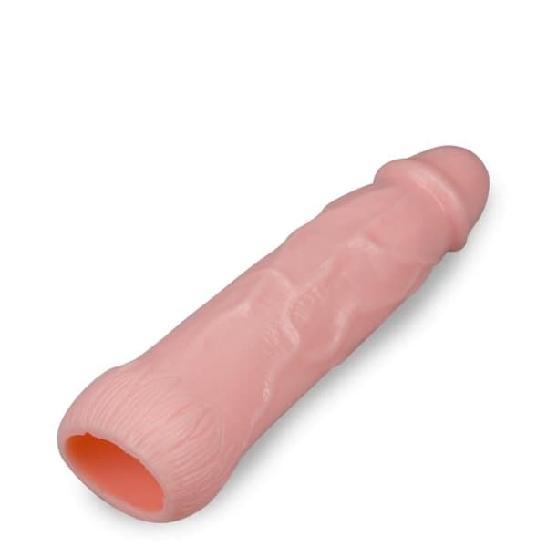 Penisförlängare med stor diameter - LOVE & VIBES - Ådrad - 18,0 cm - Mjukt och fast material
