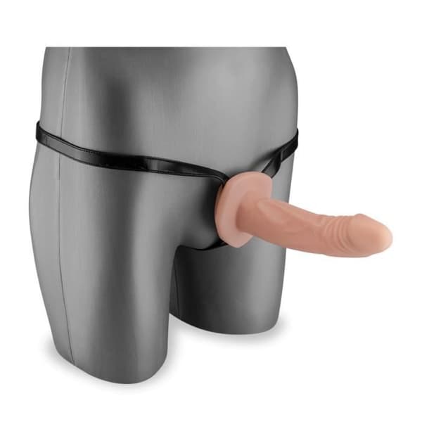Dildo - LOVE AND VIBES - Realistisk ihålig sele - 16 cm - PVC - Vuxen