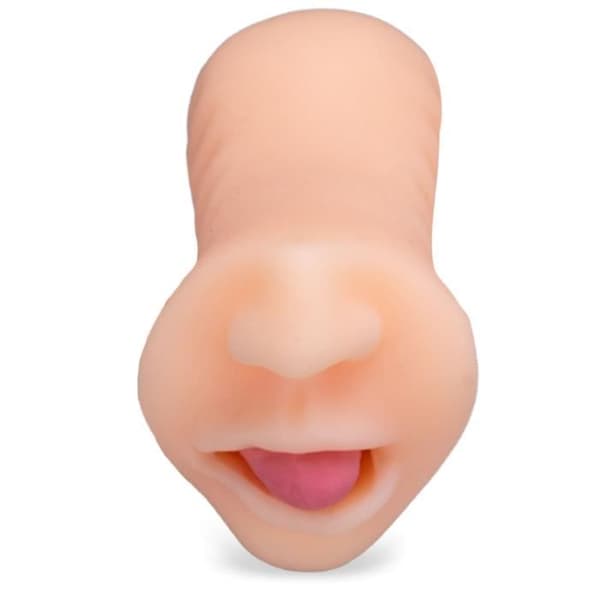 Manlig Masturbator mun suger tunga Ljus hud