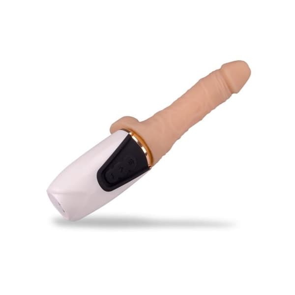 Gabriel teleskopisk och uppvärmd vibrerande dildo
