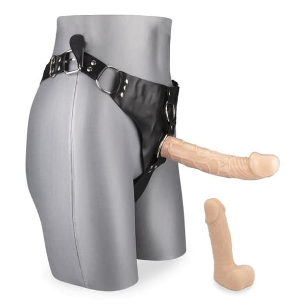 Sele med 2 Strap-on Dildos - LOVE &amp; VIBES - Dubbel penetration - Silikon
