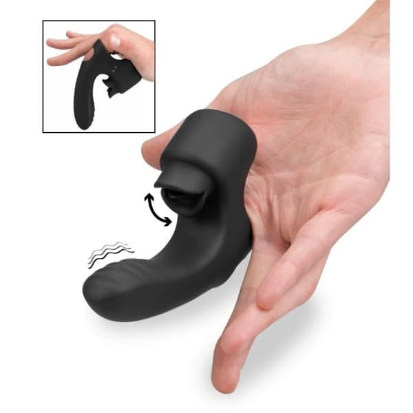 Uncanny Vibrating Finger - LOVE AND VIBES Collection Svart