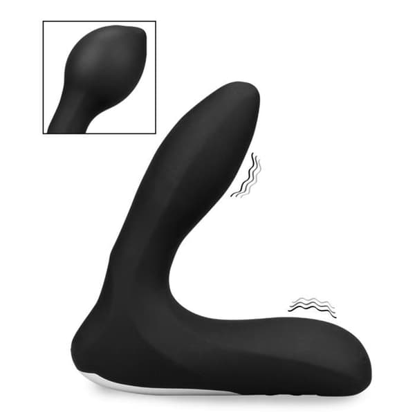 Svart vibrerande och uppblåsbar speciell sexleksak för prostataorgasm