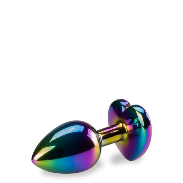 Rosebud anal juvel rainbow heart S Multicolor