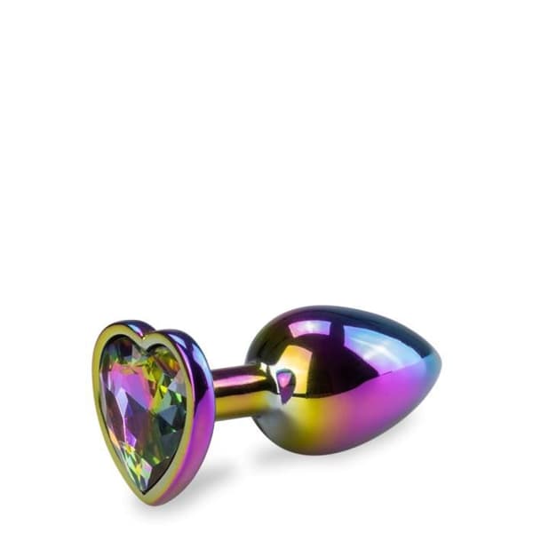Rosebud anal juvel rainbow heart S Multicolor