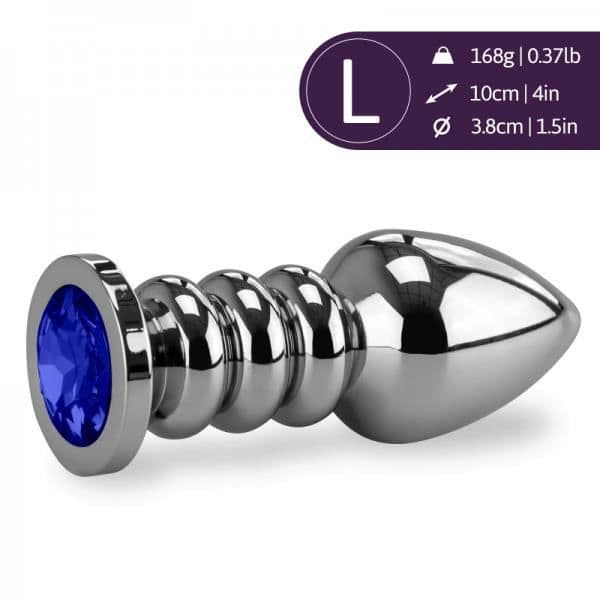 Anal juvel Rosebud Ringed XL-Sapphire