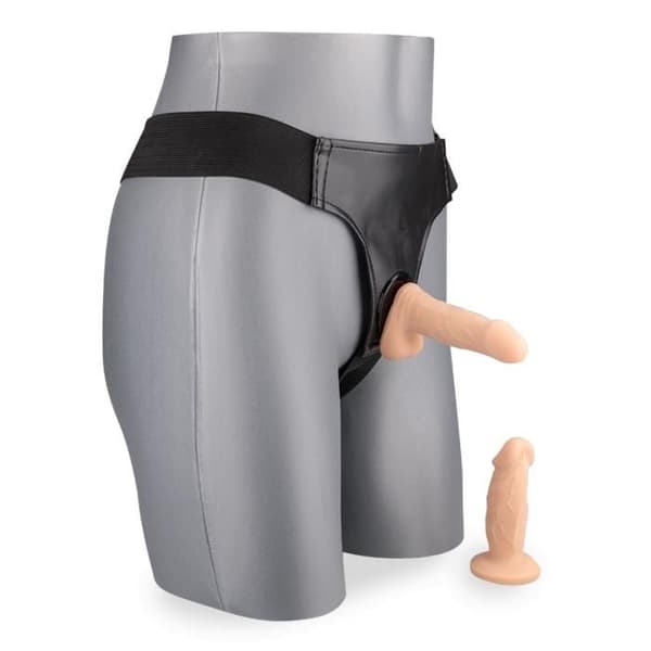 Gode Ceinture Anal - KÄRLEK &amp; VIBBAR - Mini Godes Interchangeables - Svart - Plast - Anus