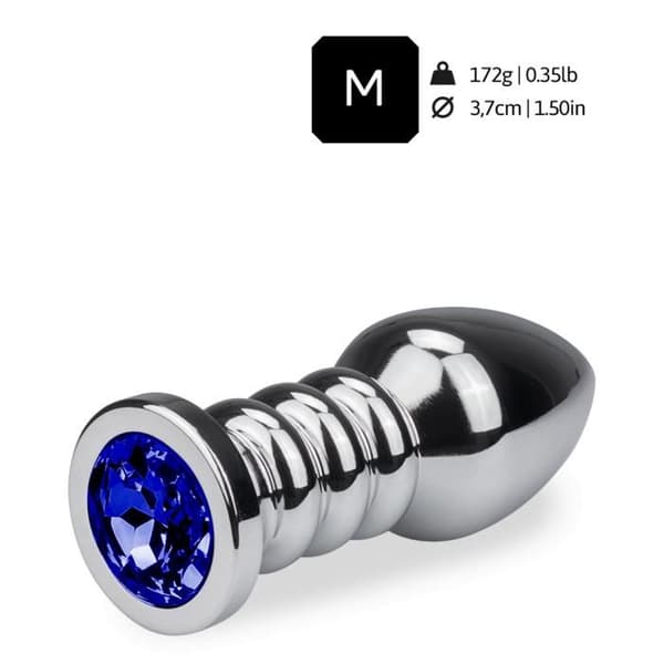 Anal juvel Rosebud Wavy XL-Sapphire Non-Sapphire