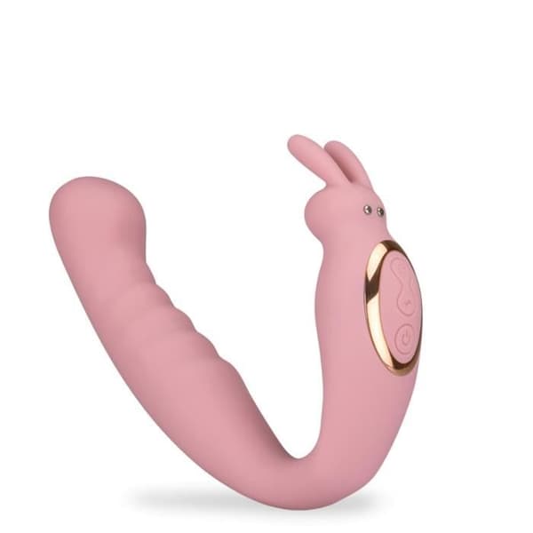 Böjd G-Spot Vibrator Sweet Bunny Pink