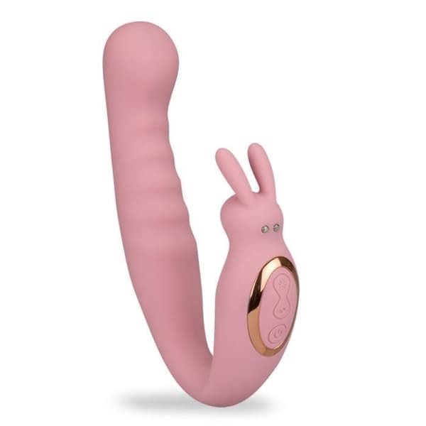 Böjd G-Spot Vibrator Sweet Bunny Pink
