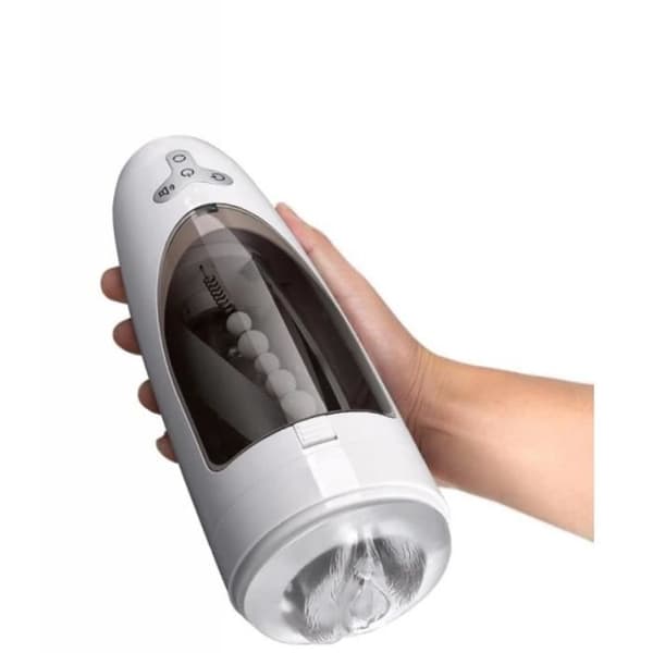 Masturbator - LOVE AND VIBES - Automatisk Vaginette - 10 rotationslägen - 6 vibrationslägen - Vit