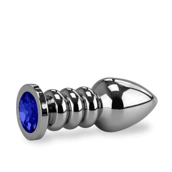Anal juvel Rosebud Wavy XL-Sapphire