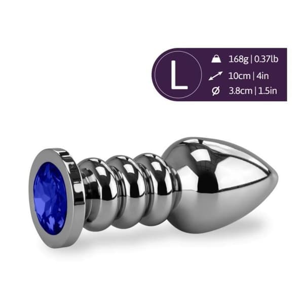 Anal juvel Rosebud Wavy XL-Sapphire